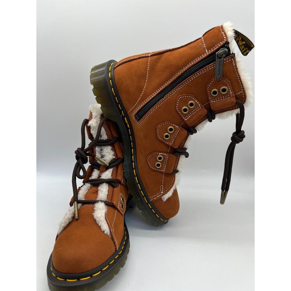 Dr. Martens 1460 Lace to Toe Fur Lined Buttersoft Lace Up Boots Women's Size 10 - Picture 16 of 16